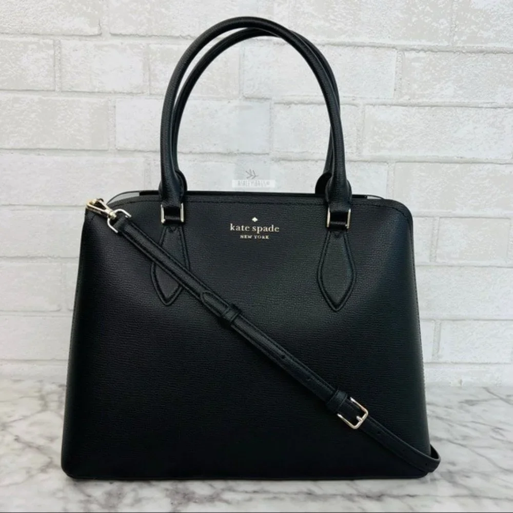 Kate Spade Black Large Darcy Satchel Crossbody